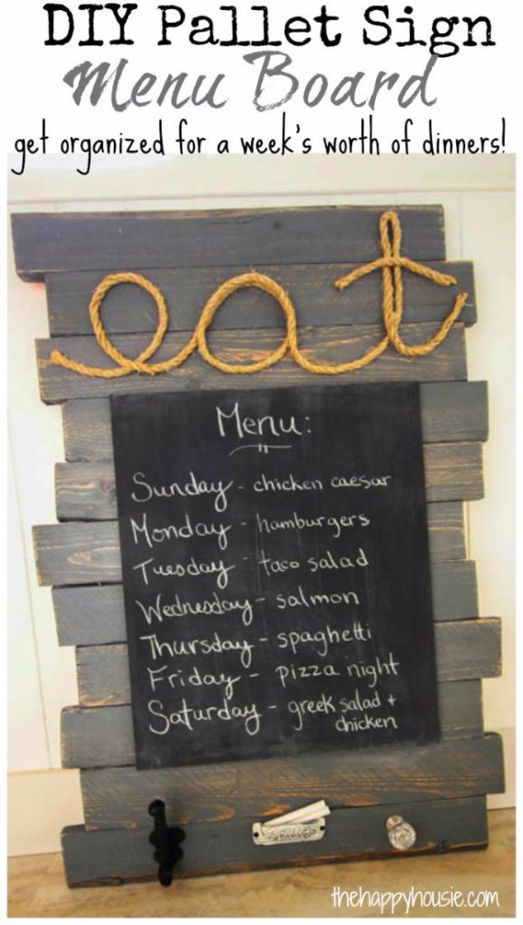 DIY Pallet proejcts That Are Easy to Make and Sell ! DIY Pallet Sign Menubord