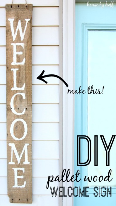 DIY Pallet proejcts That Are Easy to Make and Sell ! DIY Pallet Wood Welcome Sign